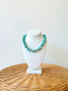 Laurie Statement Necklace- Turq.