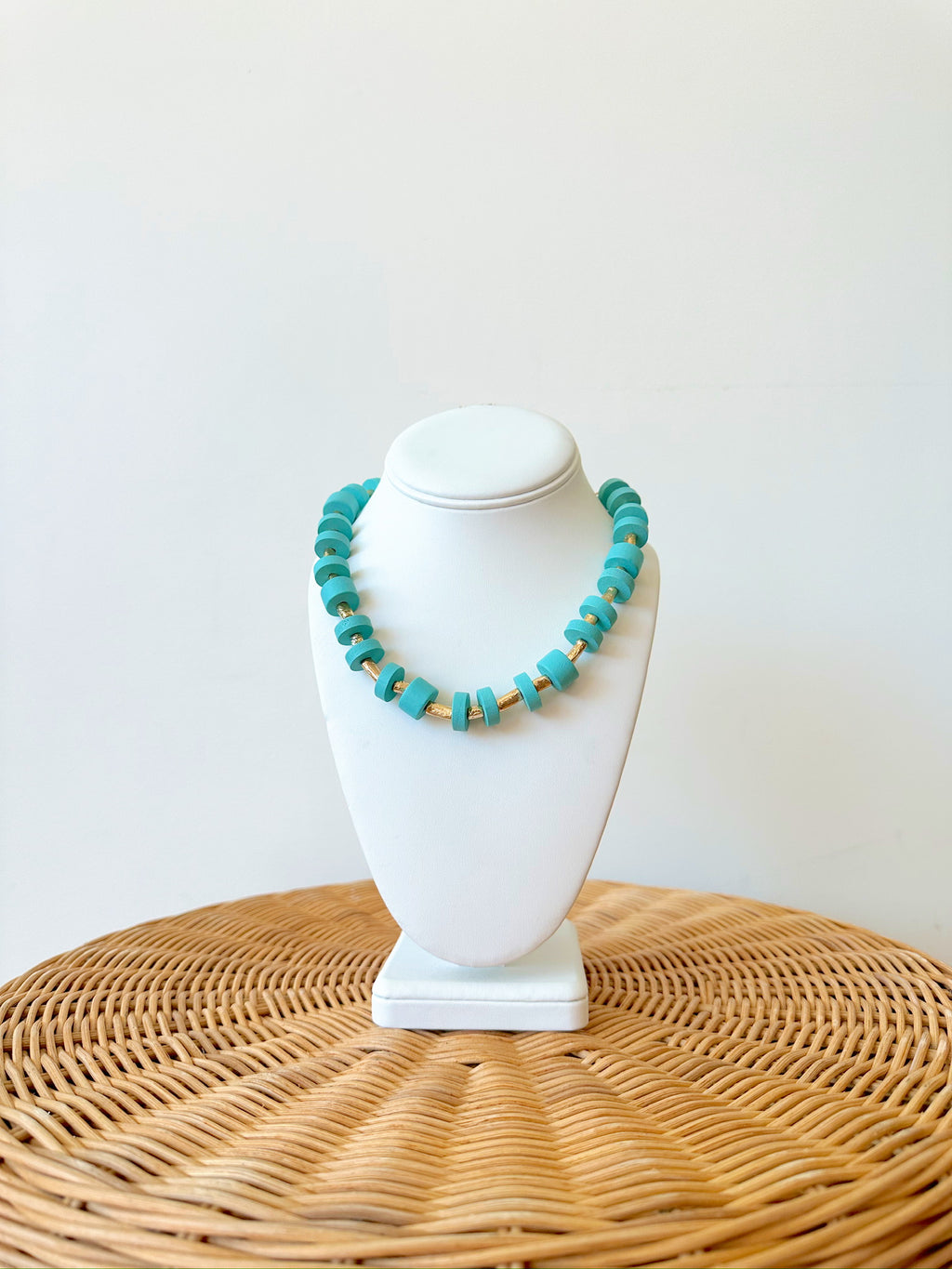 Laurie Statement Necklace- Turq.