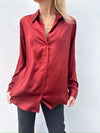 Rossi Satin Blouse Rust