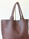 Gracie Woven Tote-Brown