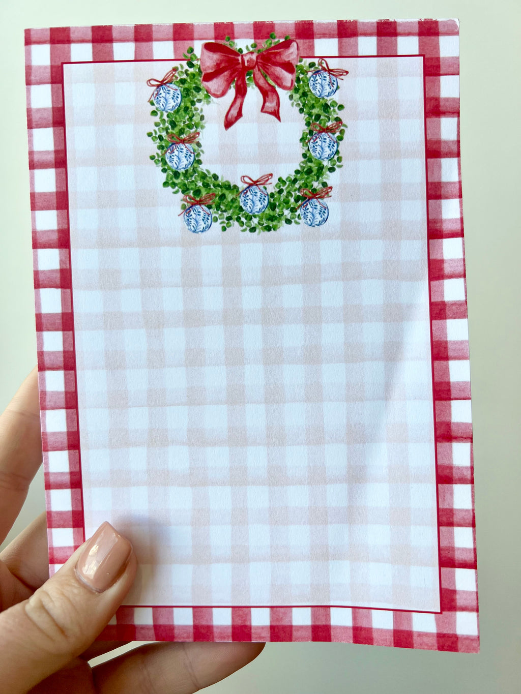 Red & White Holiday Notepad