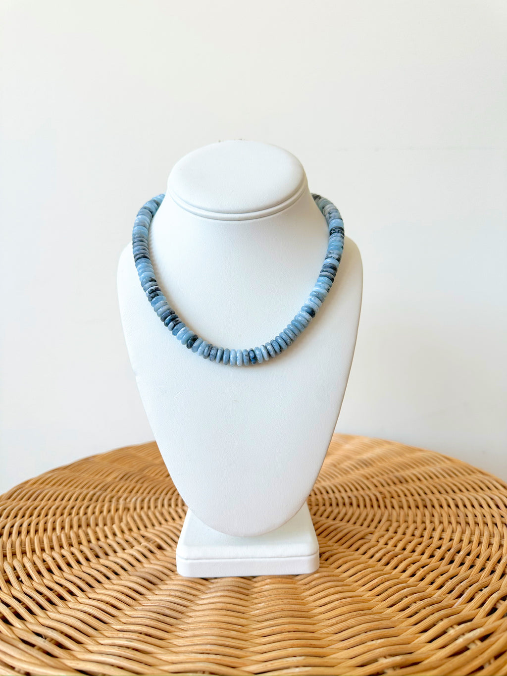 Harper Beaded Necklace-Navy