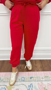 Macie Red Joggers