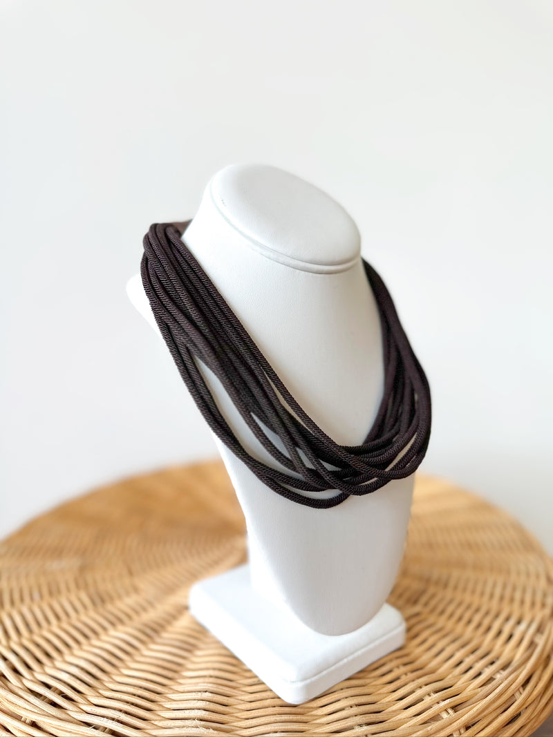Ella Rope Necklace-Brown