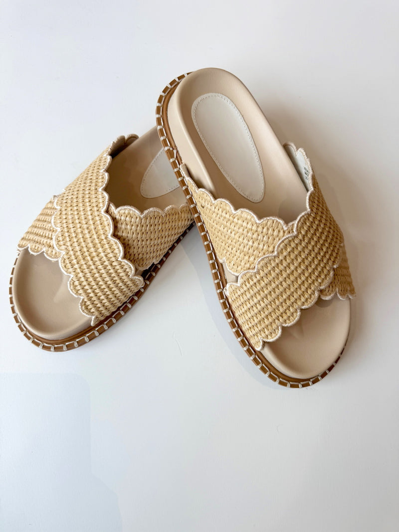 Margie Raffia Slide Sandal