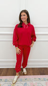 Macie Red Joggers