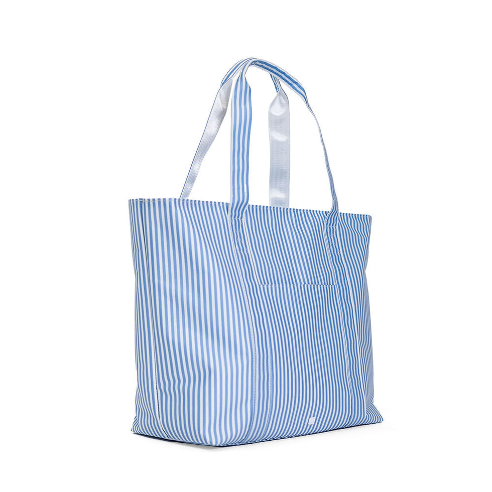 TRVL Jumbo Tote-Chambray Striped