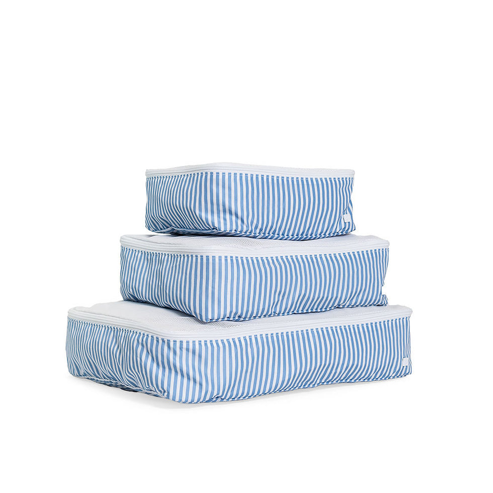 Packing Squad Packing Cubes-Stripe Chambray