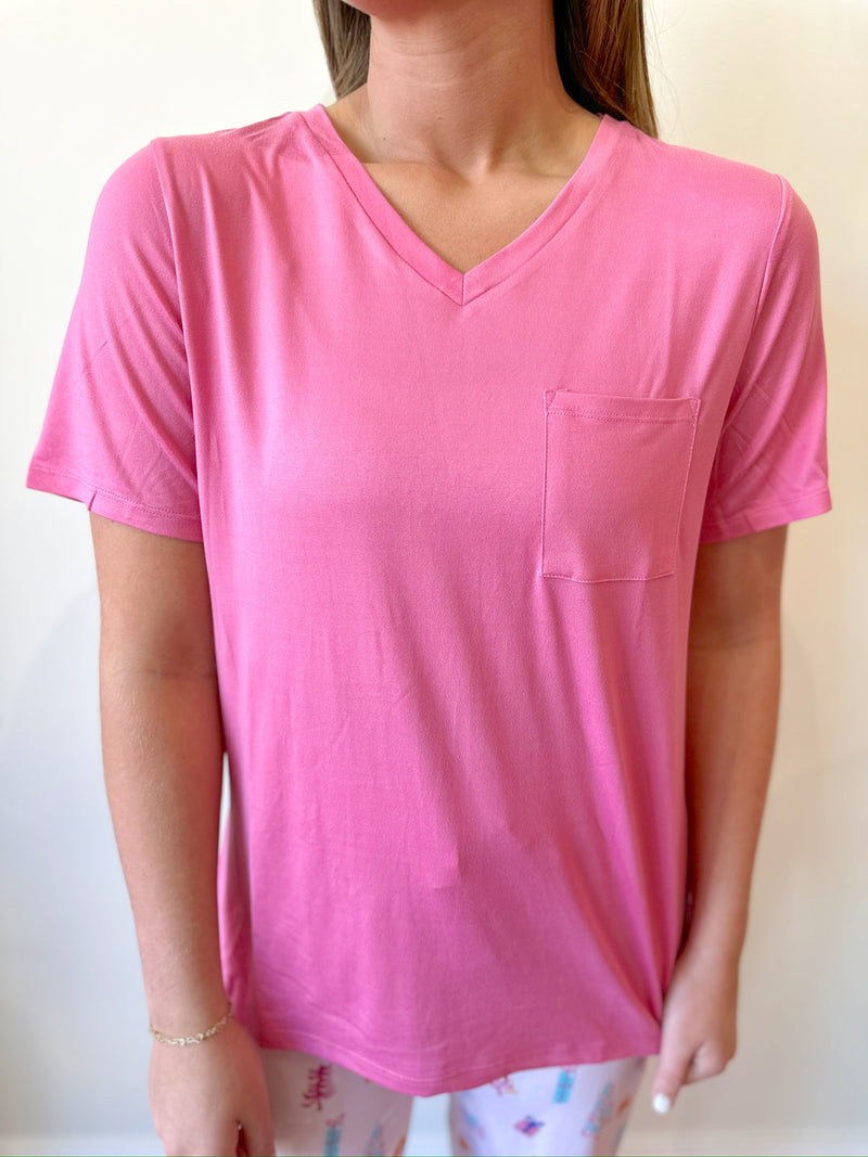 Highlands  PJ Tee- Pink