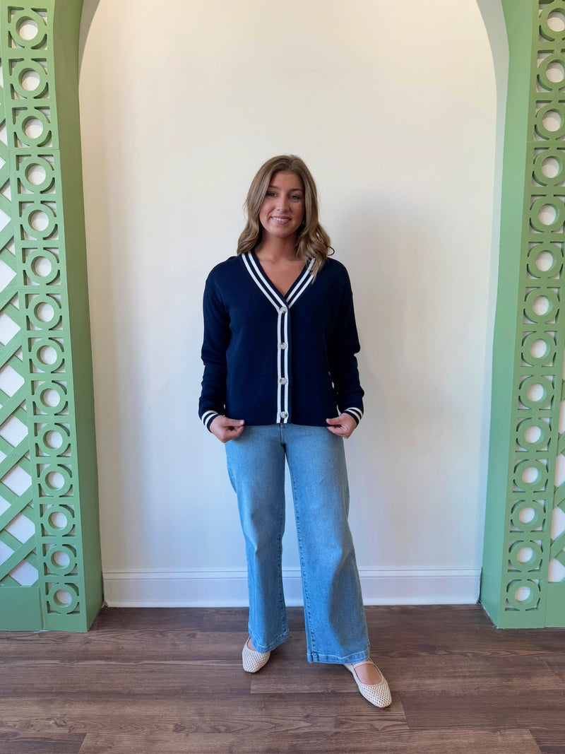 Anne Navy Cardigan