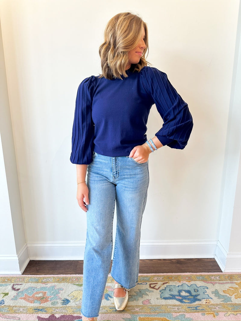 Erica Navy Sweater