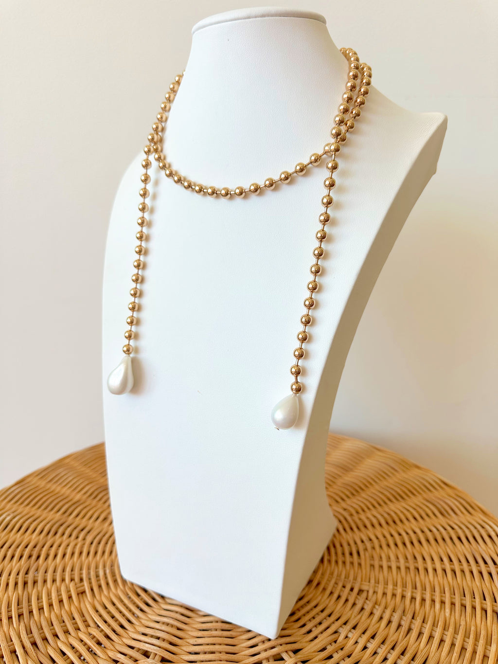 Sue Gold & Pearl Necklace