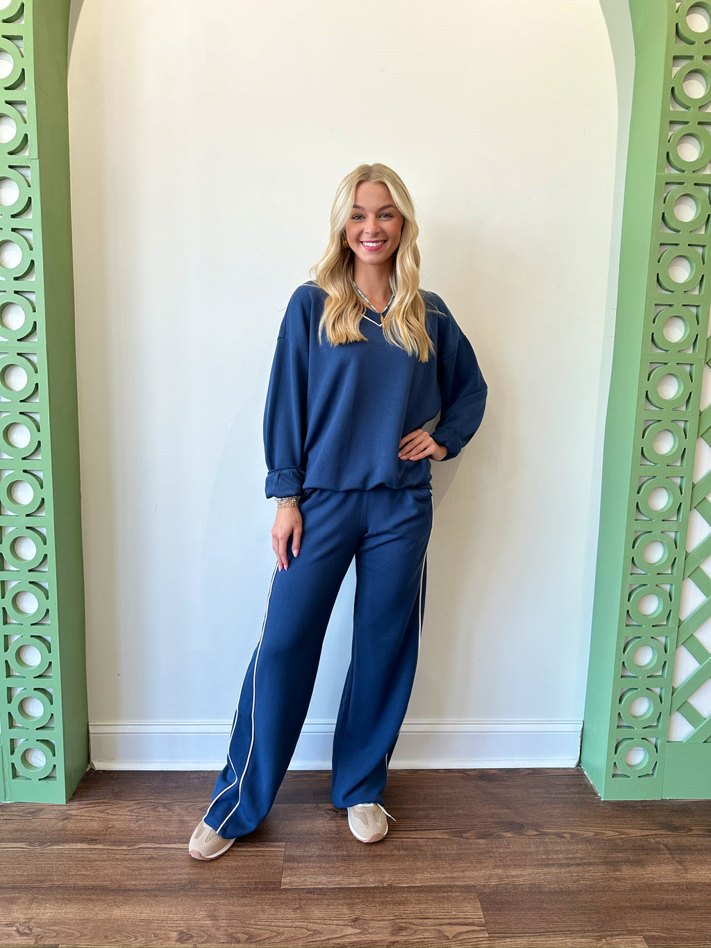 Elena Navy Top