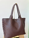 Gracie Woven Tote-Brown