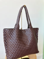 Gracie Woven Tote-Brown