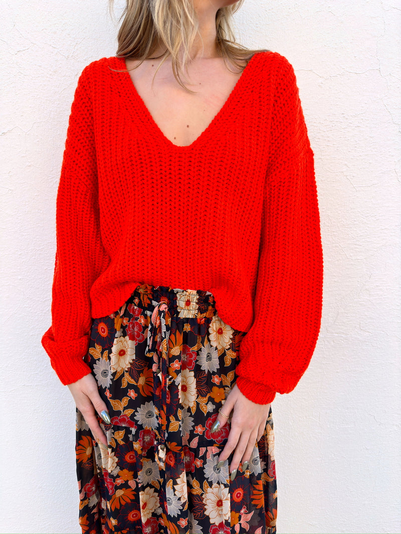 Jayda Red Sweater