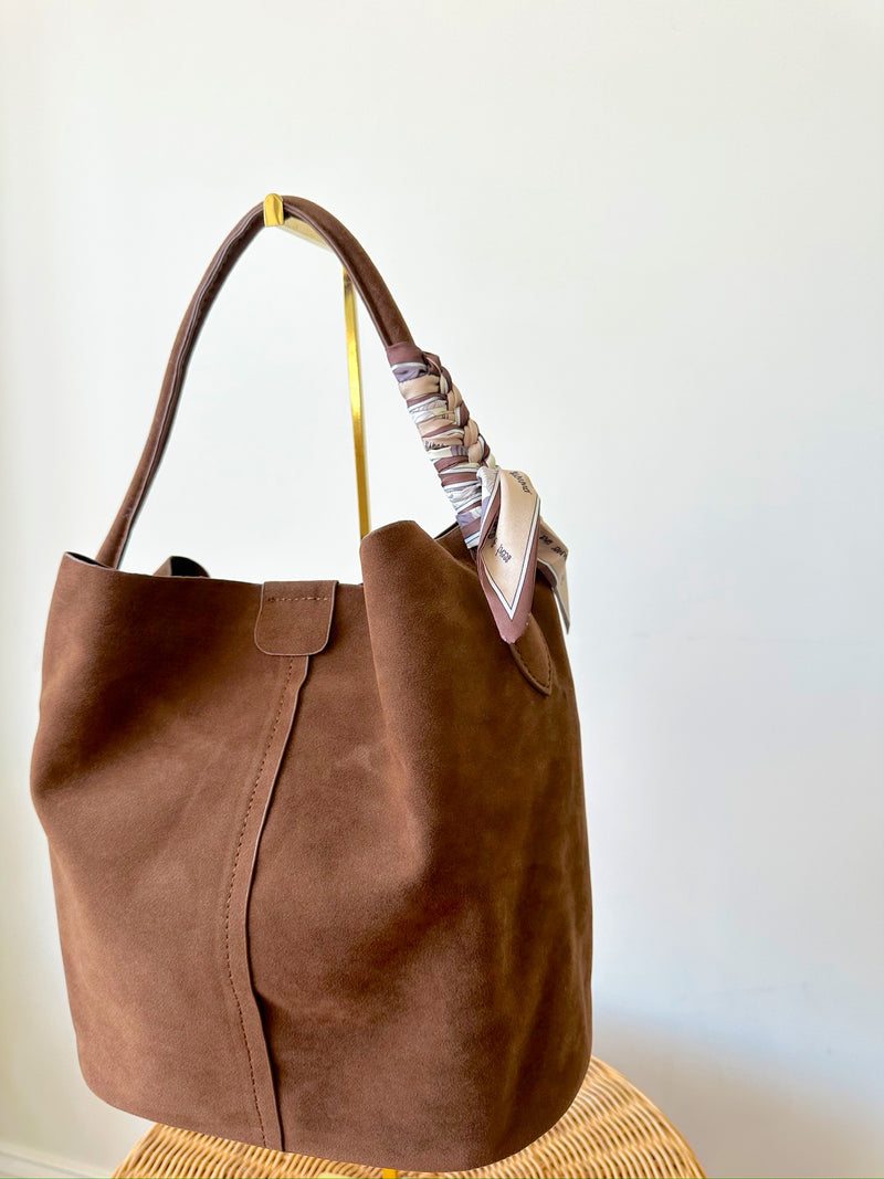 Amanda Bucket Bag-Brown