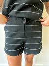 Kate Black Striped Shorts
