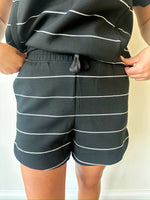 Kate Black Striped Shorts