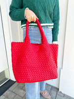 Gracie Woven Tote- Red