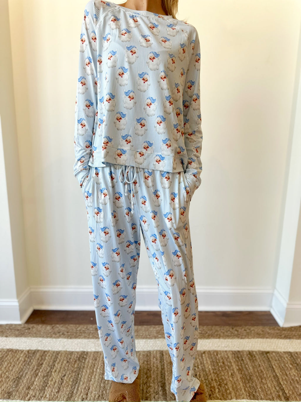 Annie Santa PJ Set-Blue