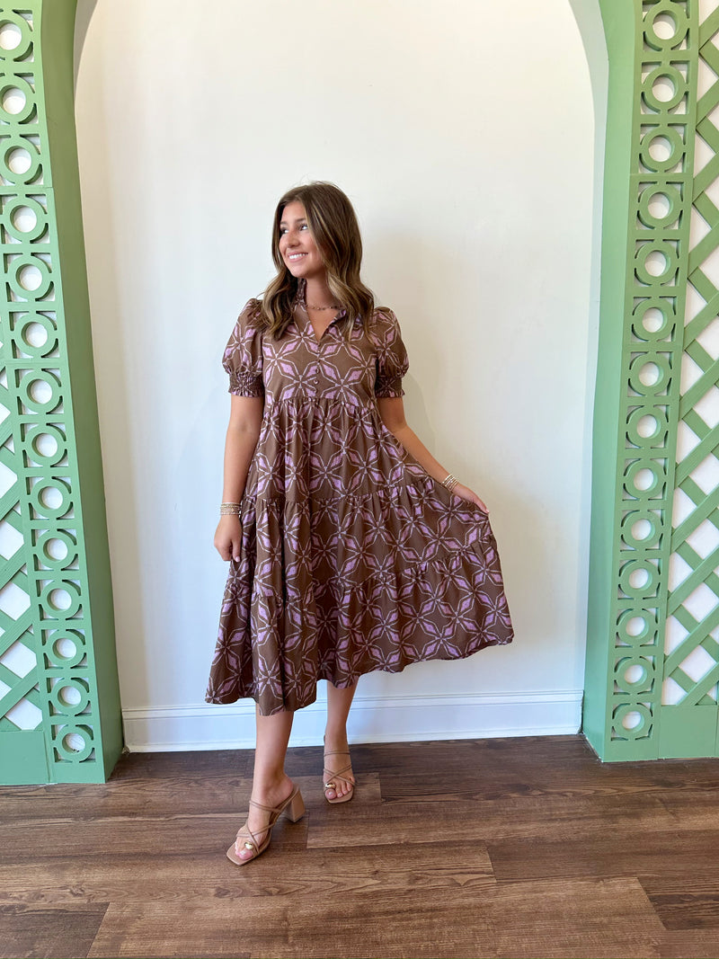 Meredith Printed Dress