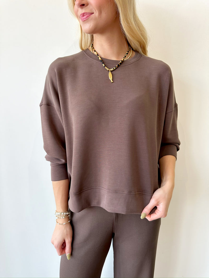 Ansley Espresso Top