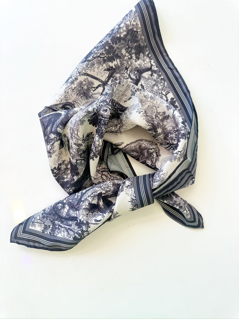 Annie Printed Bandana- Black