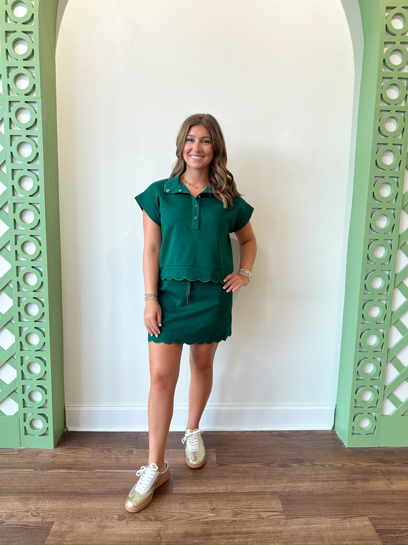 Everly Green Skort