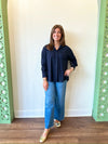 Sallie Navy Top