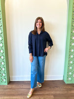 Sallie Navy Top