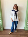 Karlie Navy Shawl-O/S