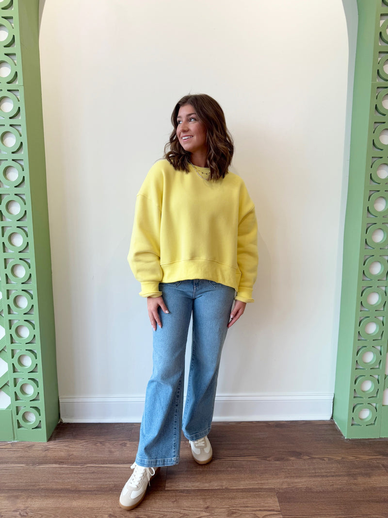 Allie Yellow Sweatshirt