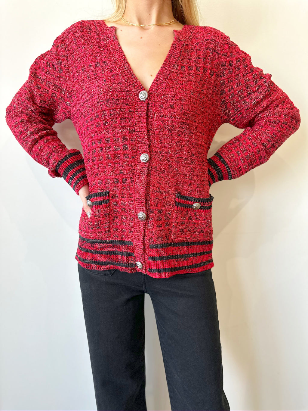 Keaton Red Cardigan