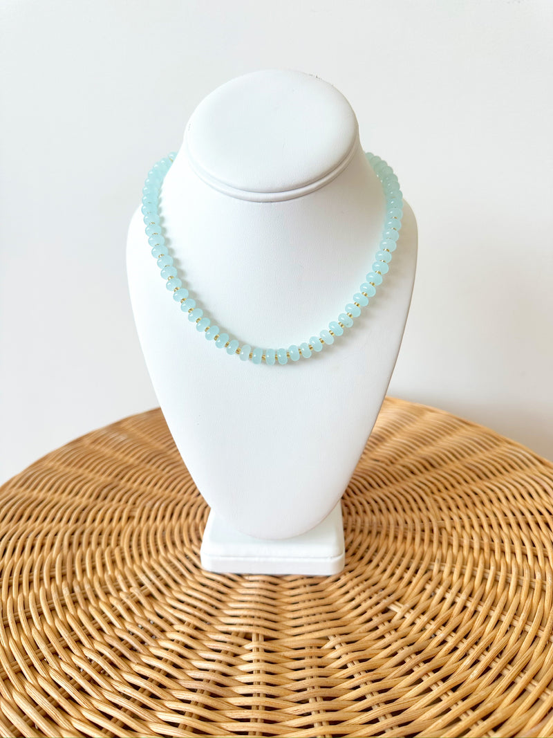 Regina Beaded Necklace-Blue