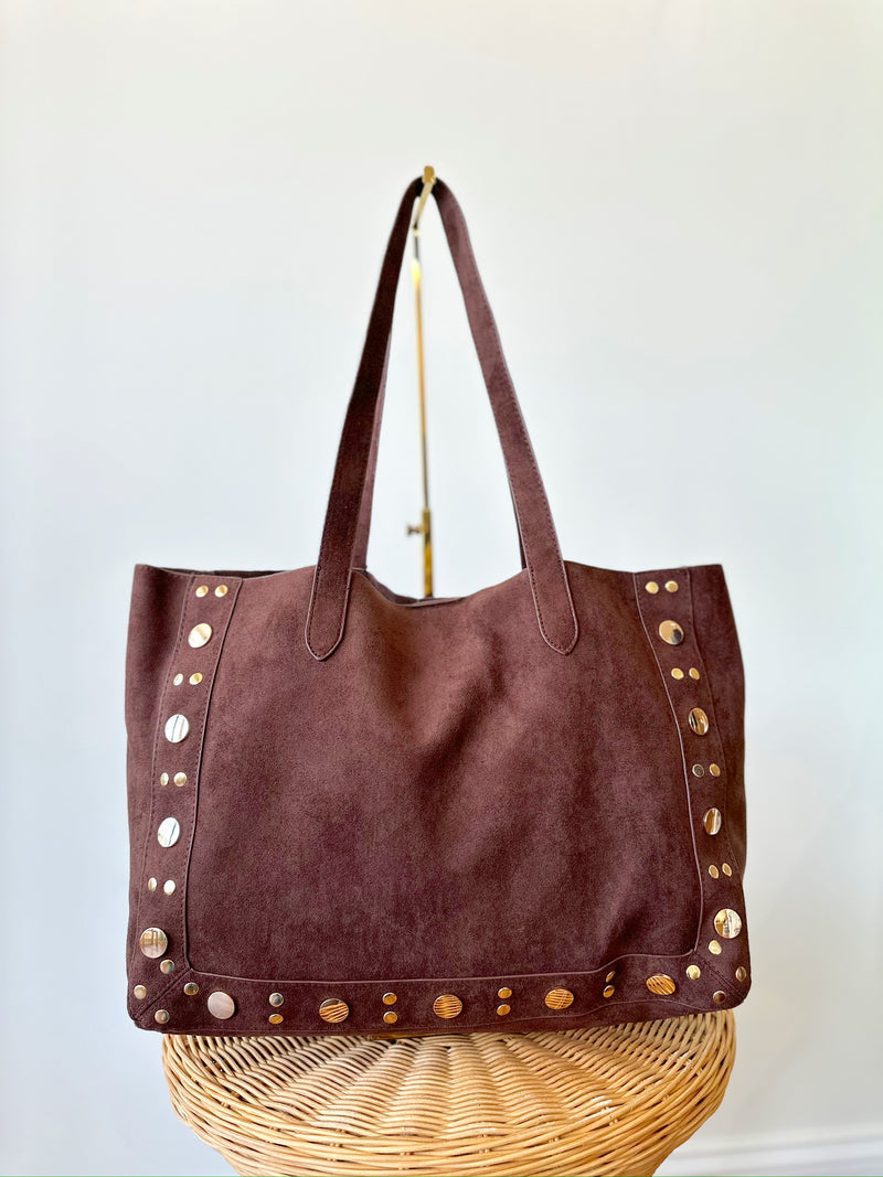 Carmin Brown Tote Bag