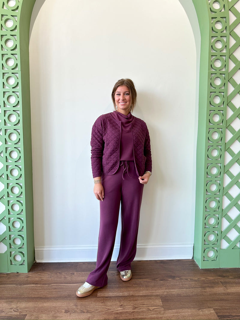 Mindy Plum Quilted Jacket