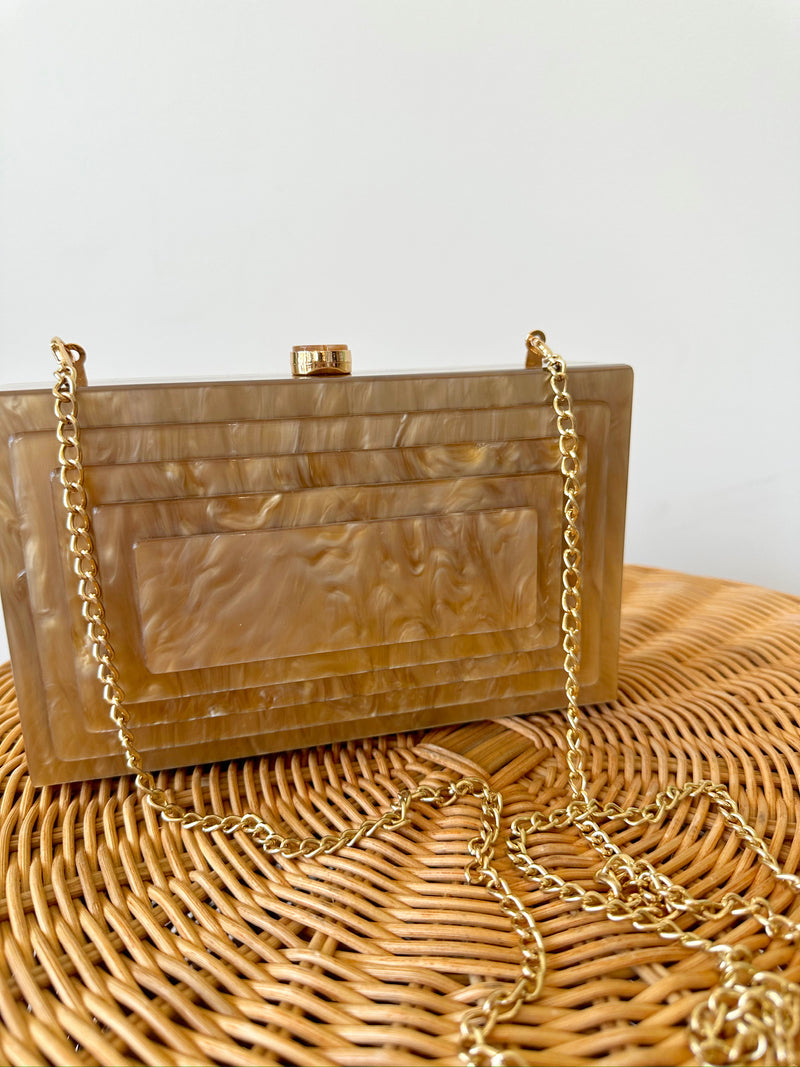 Kara Taupe Clutch