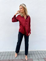 Rossi Satin Blouse Rust