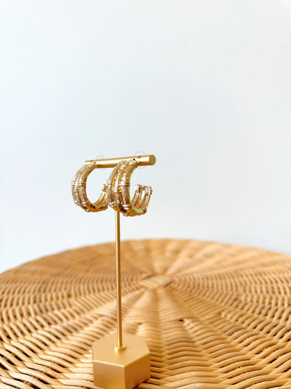 Livvy Bamboo Textured Hoops