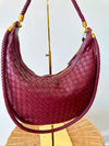 Sarah Woven Bag-Burgundy