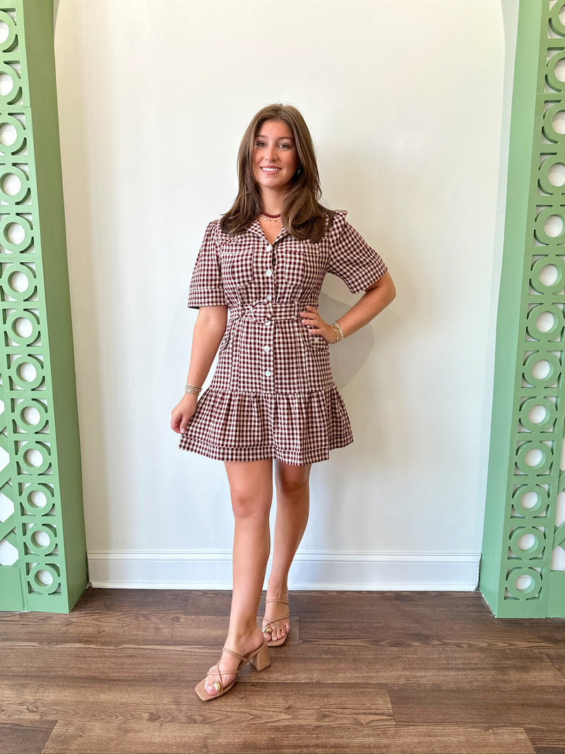 Monica Gingham Dress