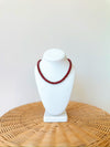 Jordan Beaded Necklace-Burgundy