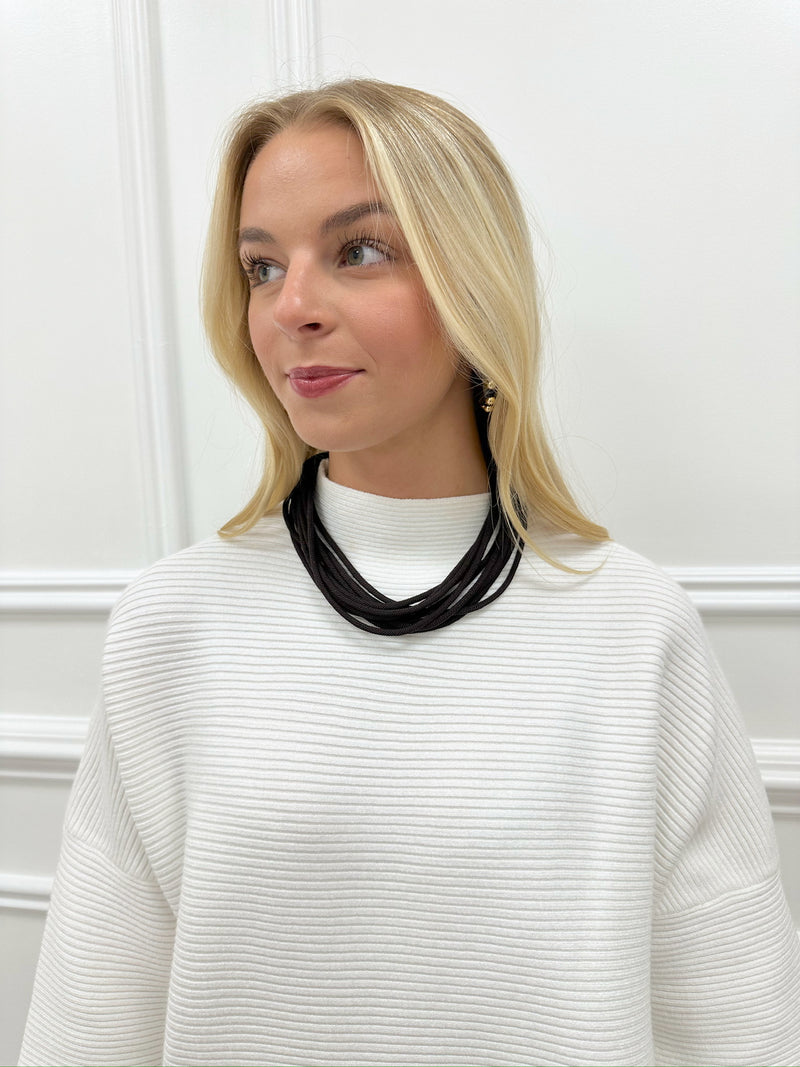 Ella Rope Necklace-Brown