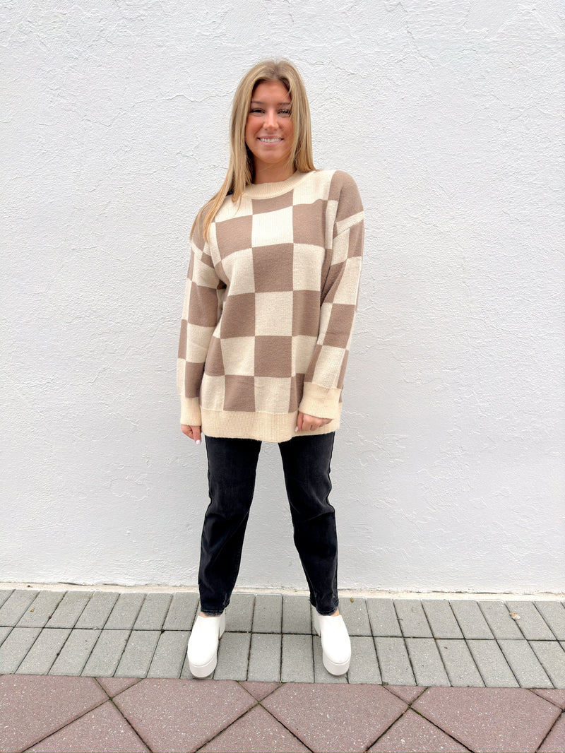 Nyla Checker Sweater
