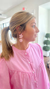 Erika Drop Earrings-Pink
