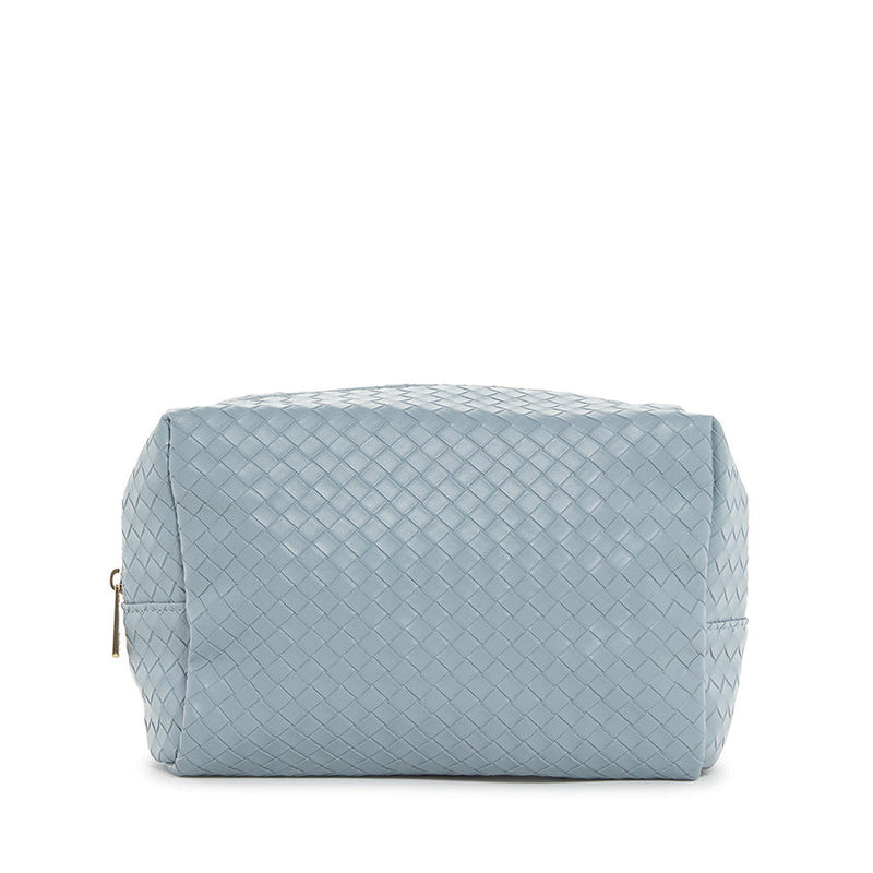 Luxe Everyday Cosmetic Bag-Woven Bleu