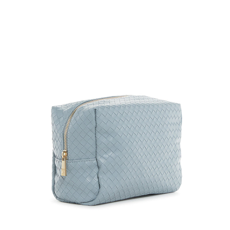 Luxe Everyday Cosmetic Bag-Woven Bleu