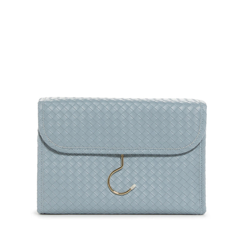 Luxe Hanging Toiletry Case-Woven Bleu