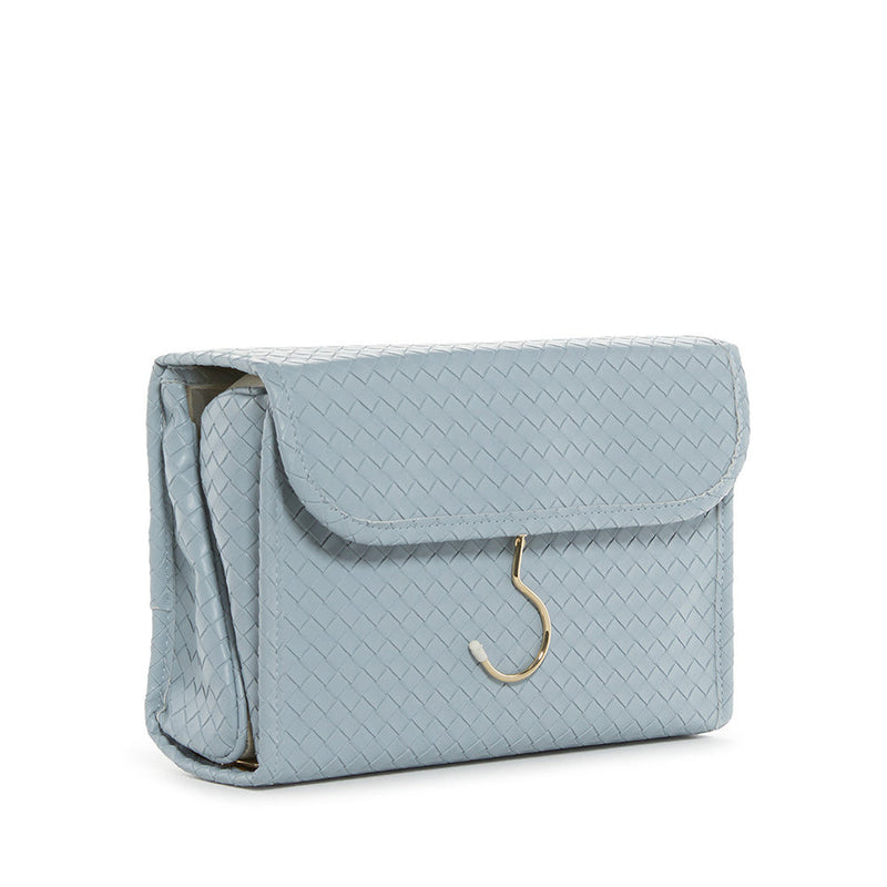 Luxe Hanging Toiletry Case-Woven Bleu